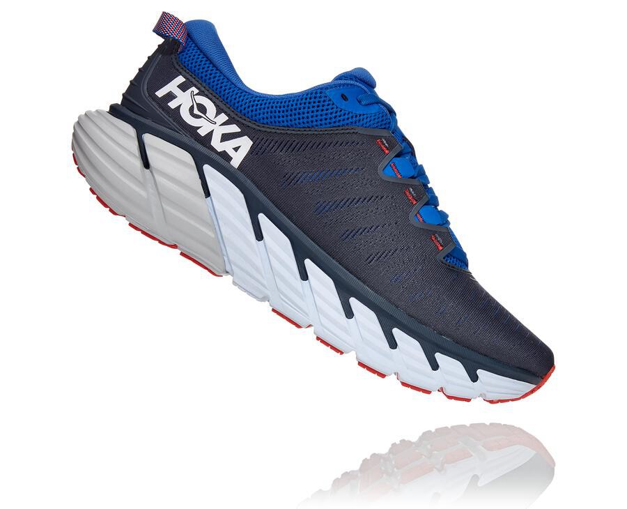 Tenis Hoka One One Masculino Pretas/Azuis - Gaviota 3 - 934-WQCFME